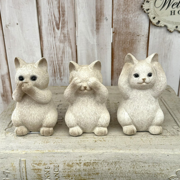 白猫 ネコ 猫 キャット オブジェ 置物 インテリア オーナメント 白猫 ネコ 猫 キャット オブジェ 置物 インテリア オーナメント