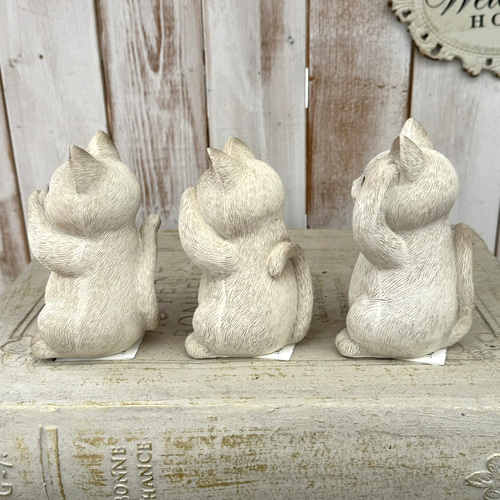 白猫 ネコ 猫 キャット オブジェ 置物 インテリア オーナメント