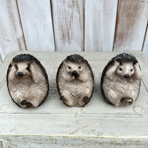 ハリネズミ セット オブジェ 置物 インテリア オーナメント