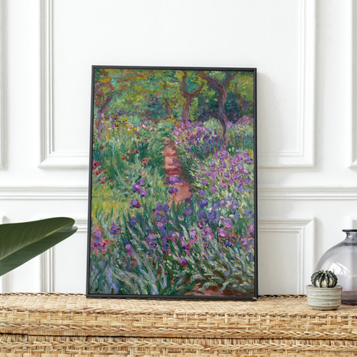クロード・モネ紫色花畑ガーデンアートポスター可愛い華やかお洒落