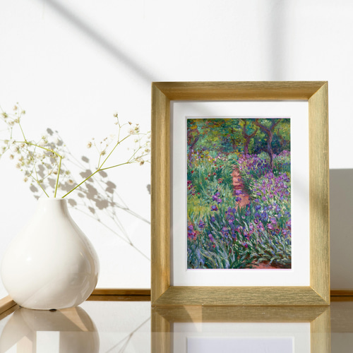クロード・モネ紫色花畑ガーデンアートポスター可愛い華やかお洒落