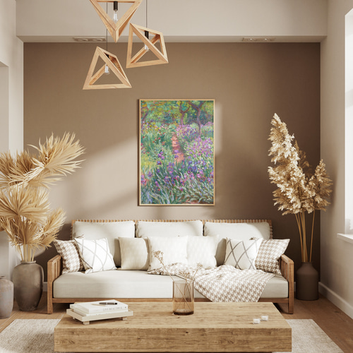 クロード・モネ紫色花畑ガーデンアートポスター可愛い華やかお洒落