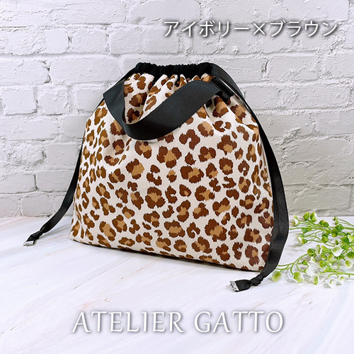 ☆leopard巾着バック☆ KNOT-Ti 巾着バッグ（Leopard）｜KEITAMARUYAMA OFFICIAL ONLINE