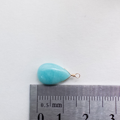 K18ペルー産アマゾナイトチャーム K18ペルー産アマゾナイトチャーム Amazonite grainy bracelet