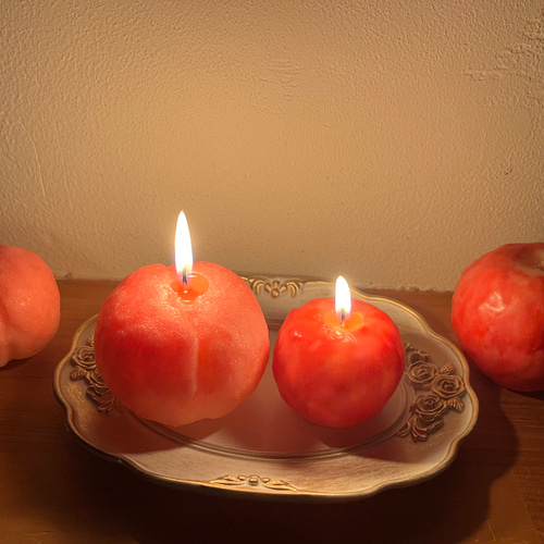 ほんのり優しい香りに癒される♥りんごキャンドル キャンドル