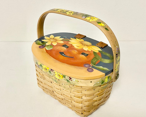 ジャックオーランタンの小さなバスケット トールペイント その他