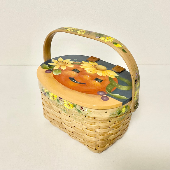 ジャックオーランタンの小さなバスケット トールペイント その他