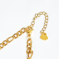 送料無料◆サージカルステンレス フィガロチェーン×マンテル ブレスレット 5枚目の画像