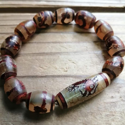 ◇五本爪龍神天珠＆三眼天珠のブレスレット 10000円（送料無料