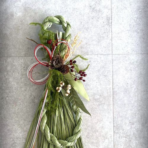 2024年 ナチュラルモダンなしめ縄飾り しめ縄・しめ飾り Flowersalon