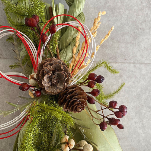 2024年 ナチュラルモダンなしめ縄飾り しめ縄・しめ飾り Flowersalon