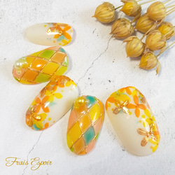 もみじネイル （ もみじ 紅葉 成人式 ブライダル ネイルチップ) ネイル