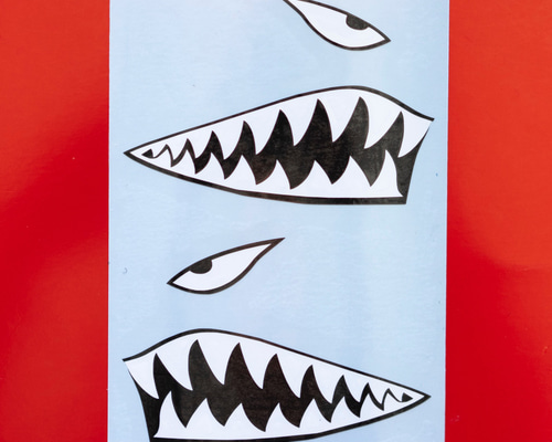 アートプレート シャークデザイン 原画】Wood Panel A4（Jump Shark）with Frame | TAMO ART GALLERY