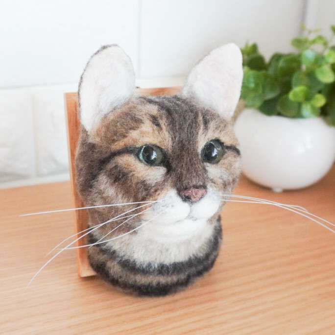 【一点もの】キジトラの羊毛フェルトフレーム