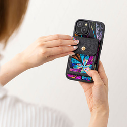 MagSafe 対応 カードケース ☆ 選べる24デザイン ｜ 天然貝 螺鈿アート シェル 2枚目の画像