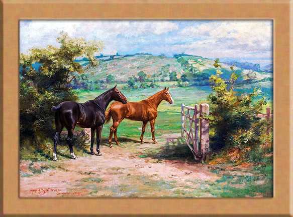 特価漆絵 駆ける八頭の馬 NH83A : 絵画制作専門ユーラシアアート
