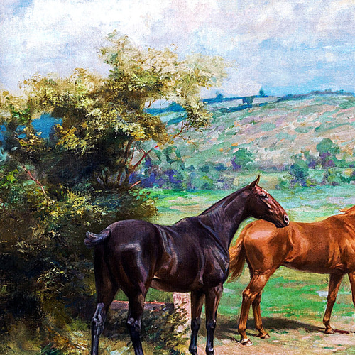 馬の牧場の風景画 イギリスのアート 絵画 ARTE 通販 18349254 馬の牧場の風景画 イギリスのアート 絵画 ARTE 通販 18349254