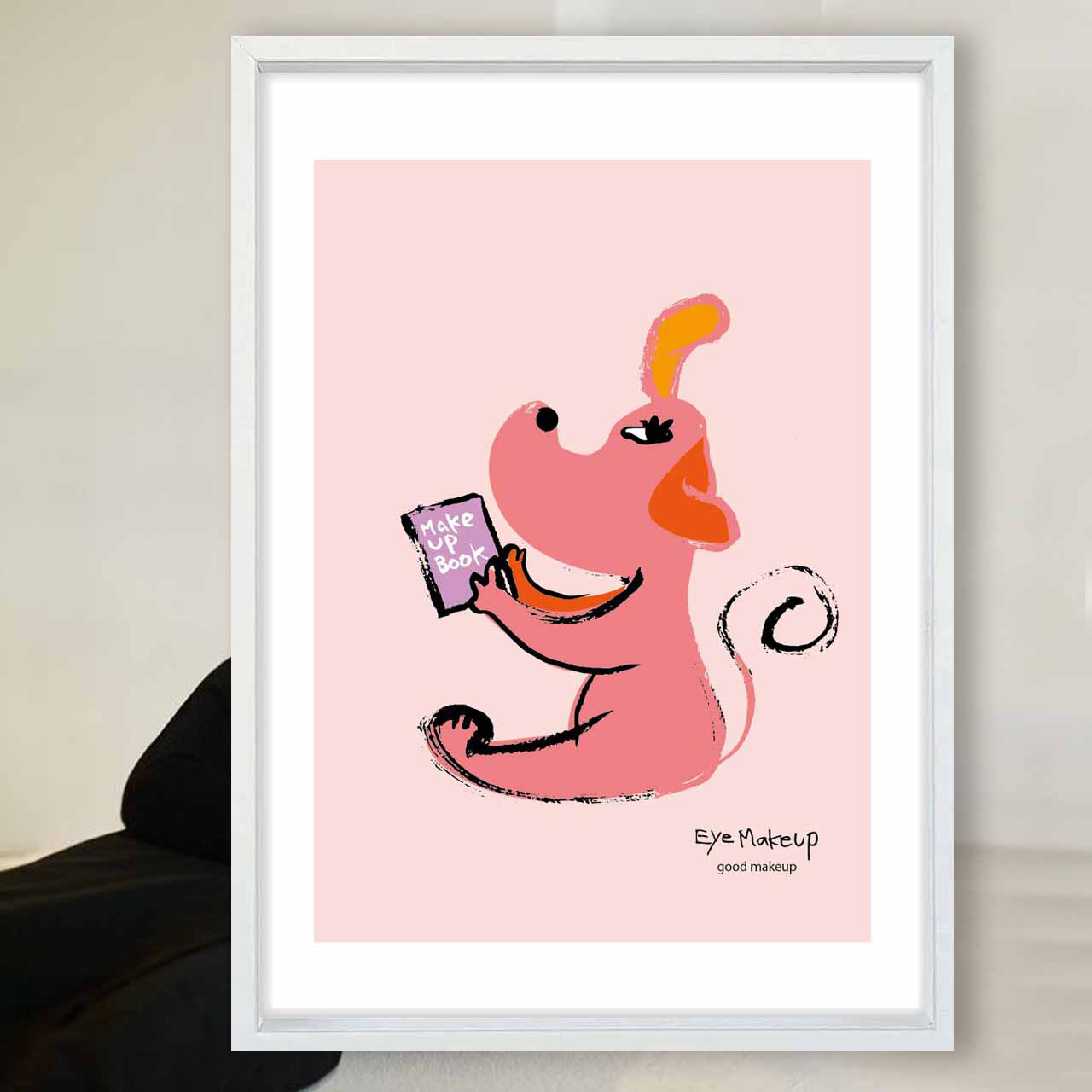 Eye Make 　犬　イラスト　ポスター　A4 A3 A2 A1　アート  　アートポスター　2014