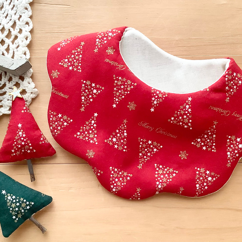 レッド✨クリスマスツリー❄︎オーガニック❄︎ふわふわやわらかスタイ