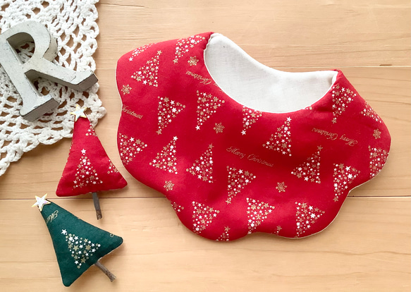 レッド✨クリスマスツリー❄︎オーガニック❄︎ふわふわやわらかスタイ