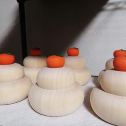 【アウトレット品】木の鏡餅（大）　お餅は白木 ♪ 5枚目の画像