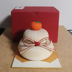 【アウトレット品】木の鏡餅（大）　お餅は白木 ♪ 2枚目の画像