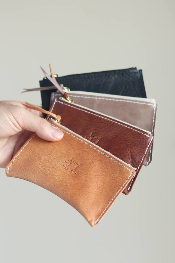 ラフに使える万能レザーポーチミニ カードケース コインケース 本革