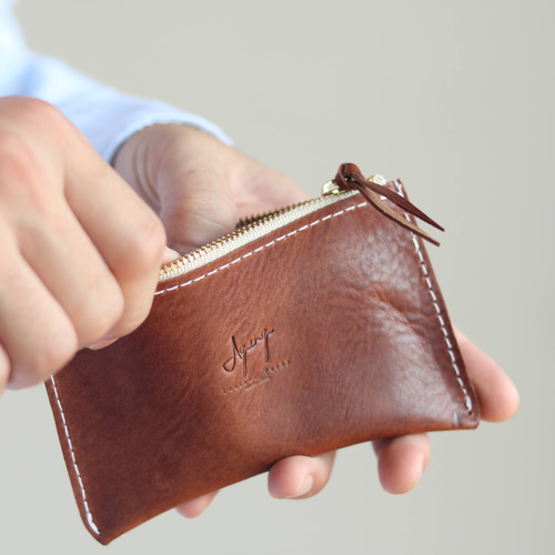 ラフに使える万能レザーポーチミニ カードケース コインケース 本革