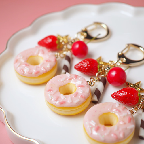 POPドーナツキーホルダー（ピンク） キーホルダー Fairy Candy 通販