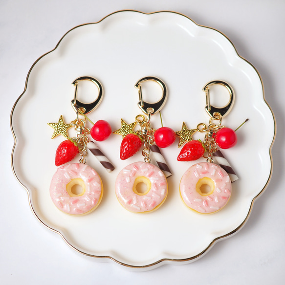 POPドーナツキーホルダー（ピンク） キーホルダー Fairy Candy 通販