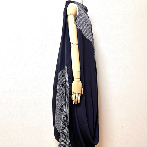 兵児帯リメイク　ドレープワンピース　着物リメイク 兵児帯リメイク ドレープワンピース 着物リメイク ワンピース