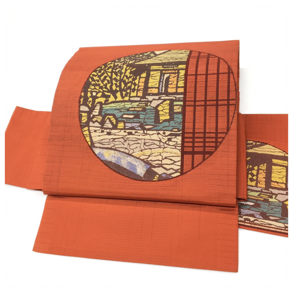 美品 上質 正絹 名古屋帯 簡単装着 二部式 御太鼓柄 付け帯 中古品  