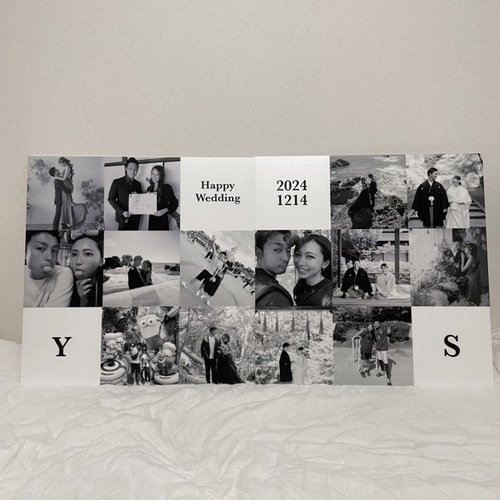 フォトパネル 写真パネル ウェルカムボード 誕生日 モノクロ結婚