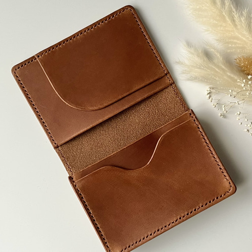 名刺入れ 名入れ可 本革 ブラウン レザー カードケース メンズ