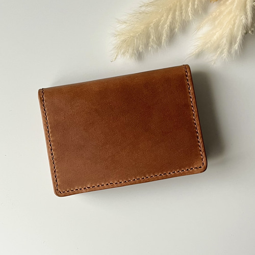 名刺入れ 名入れ可 本革 ブラウン レザー カードケース メンズ