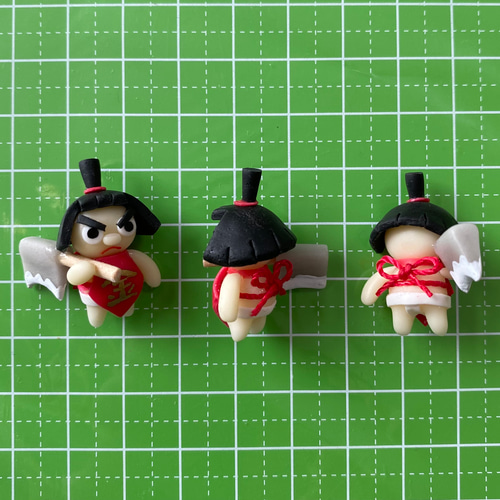 金太郎と熊 ミニチュアピアスorイヤリング ピアス（フック・チェーン