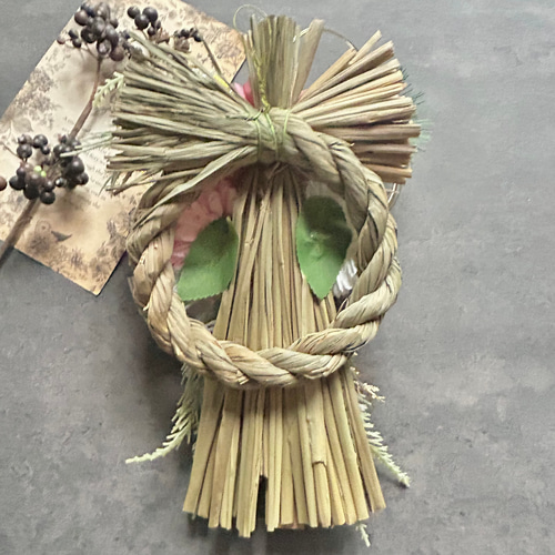 ラスト1点【再販】No.23 ナチュラルわらのしめ縄リース2026