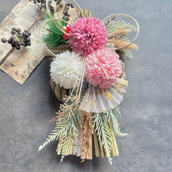 ラスト1点【再販】No.23 ナチュラルわらのしめ縄リース2026