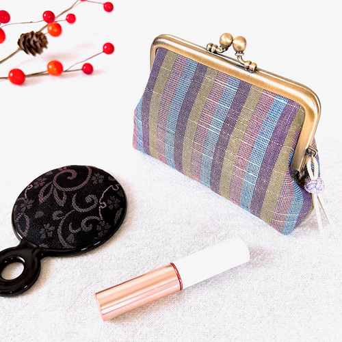 財布・ケース・小物入れ tatsu 会津木綿＊がま口カード・小物入れ ミニ財布（限定柄） 名刺入れ