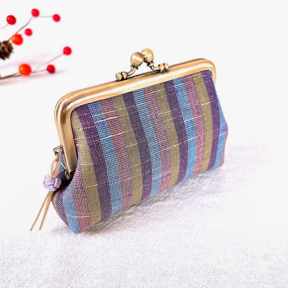 財布・ケース・小物入れ Mua 会津木綿＊がま口カード・小物入れ ミニ財布（限定柄） 名刺入れ