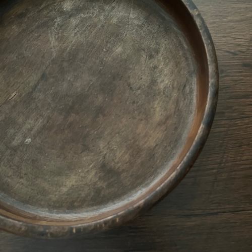 アンティーク レトロ 昭和 くり抜き無垢盆 お盆・トレイ antique art