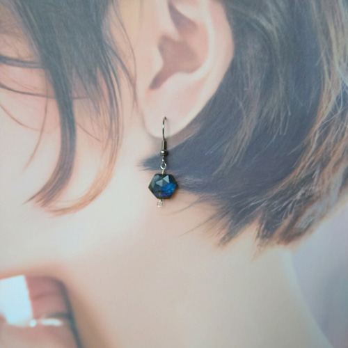 天然ラブラドライト&水晶 ピアス 楽天市場】オニキス ラブラドライト 水晶 ピアス / 14KGF ゴールド