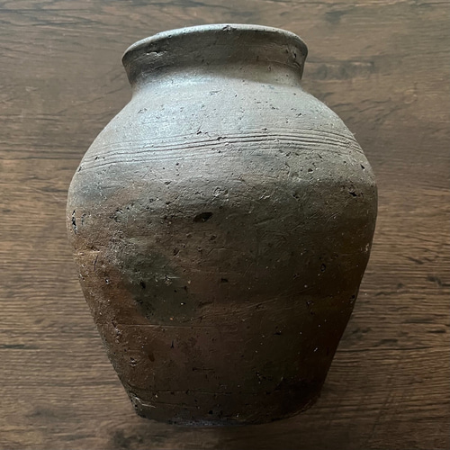 古美術品◼️蔵から出て来た、かなりステキな壁掛けの古い備前焼、花瓶、一輪挿し、陶器 古美術品◼️蔵から出て来た、かなりステキな壁掛けの古い