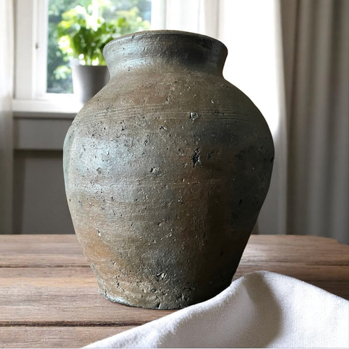 古備前　壺　一輪挿し 鎌倉時代 古備前壺】高さ24cm 重厚な歴史と美を宿す本物保証の逸品