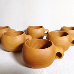 木のマグカップ　KYOTO Hannari cup　無垢 5枚目の画像