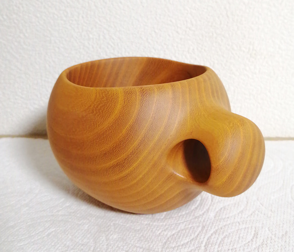 木のマグカップ　KYOTO Hannari cup　無垢 4枚目の画像