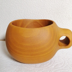 木のマグカップ　KYOTO Hannari cup　無垢 1枚目の画像
