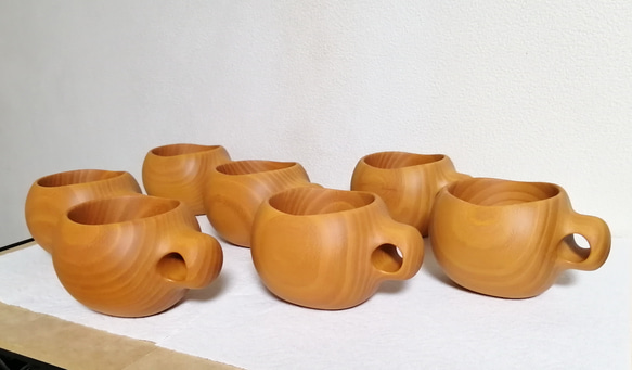 木のマグカップ　KYOTO Hannari cup　無垢 6枚目の画像