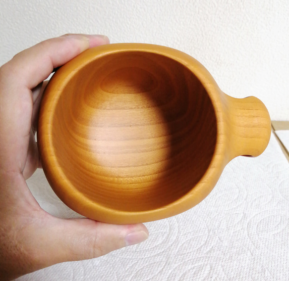 木のマグカップ　KYOTO Hannari cup　無垢 3枚目の画像