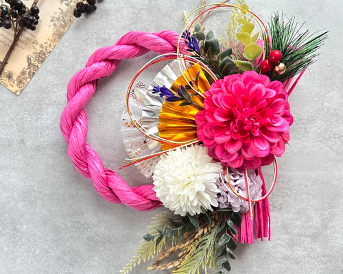 お早めに！しめ縄リース※パステルカラー※ お早めに！しめ縄リース※パステルカラー※
